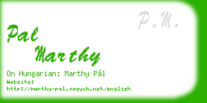 pal marthy business card